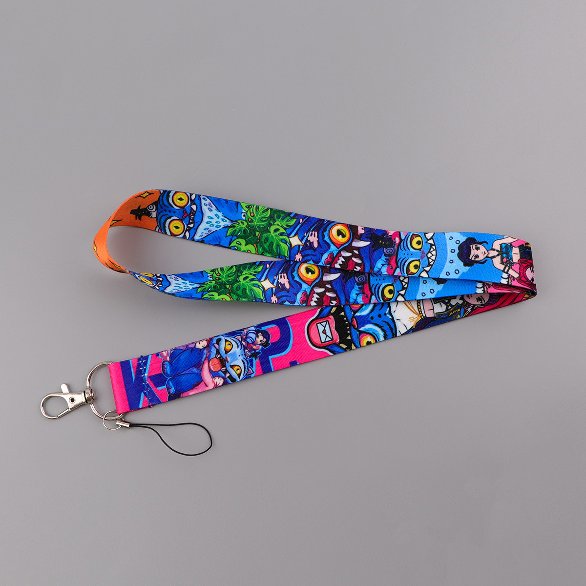 Cool demon hunter inspired Kpop neck lanyard with ID slot