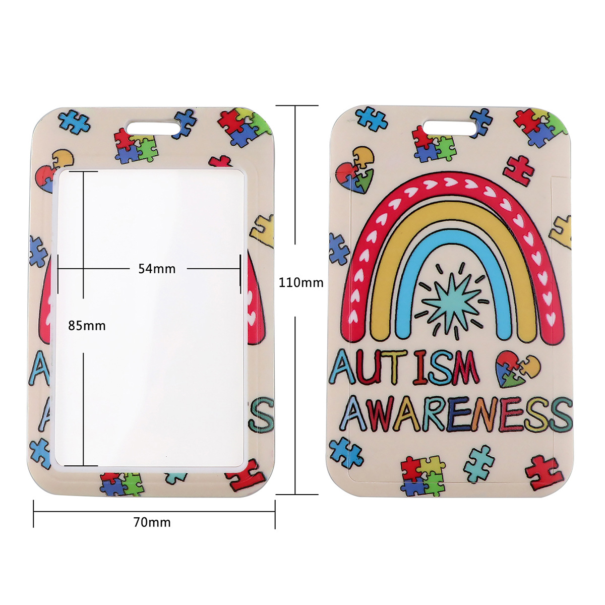 Be Kind autism support lanyard for ID cards and keys