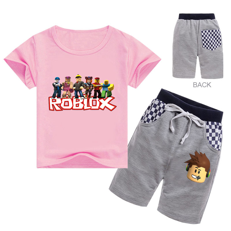 Game-inspired kids outfit with short sleeve top and shorts