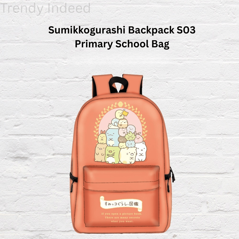 Sumikkogurashi-inspired kids backpack for primary school
