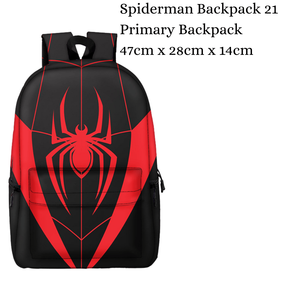 Superhero spider-style backpack for children’s school use