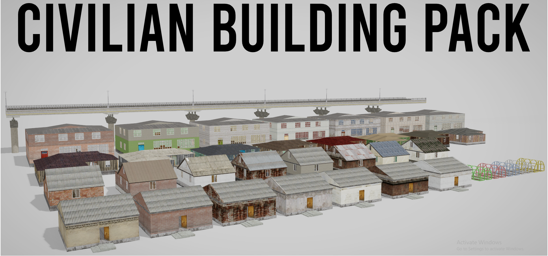 Civilian Building & Bridge Pack - Payhip