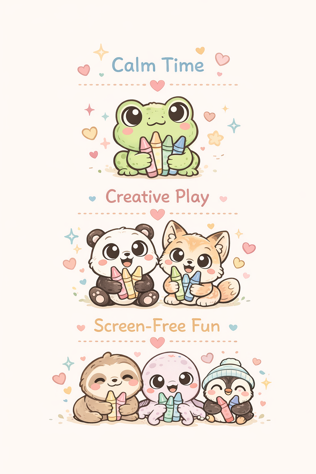 Cute Animals Coloring Book for Kids – 35 Pages of Calm, Fun & Creativity