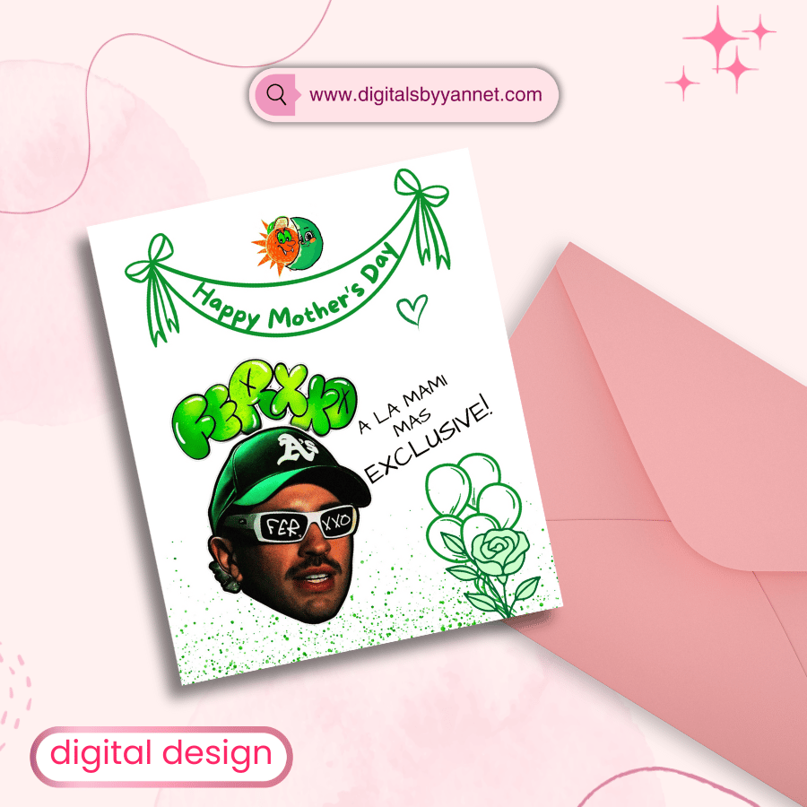 latin inspired card printable mom card digital mothers day card fan art style card trendy mom card instant download card print at home card latina