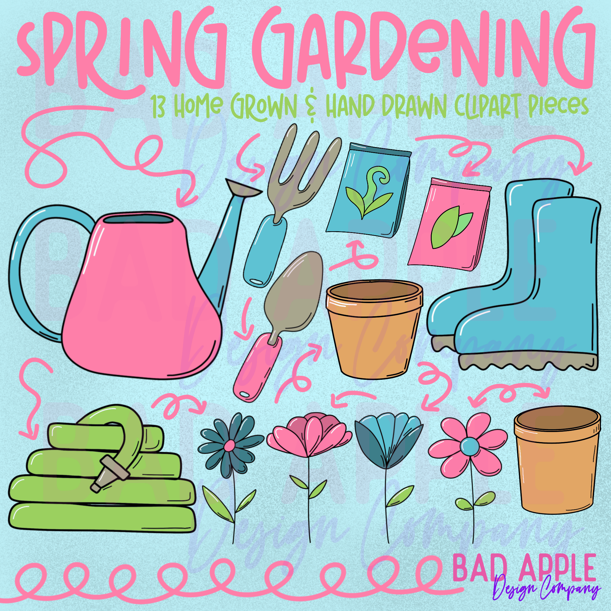 Spring Gardening ClipArt Set - Payhip