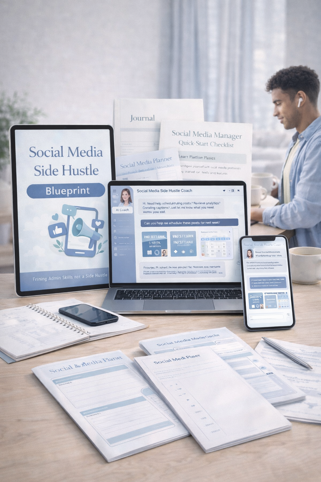AI Social Media Manager Assistant + Side Hustle Guide