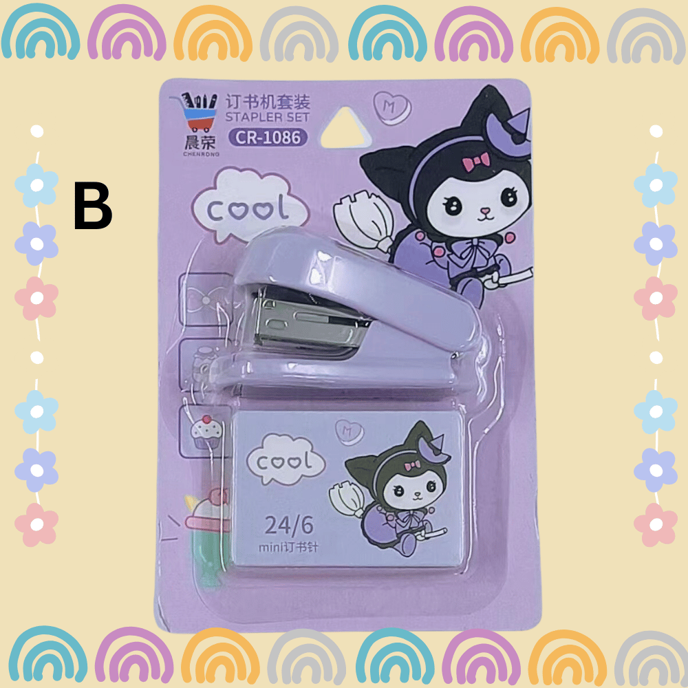 Kids mini stapler set with adorable character-inspired design
