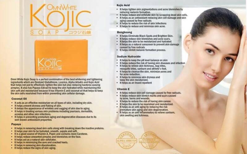 Omni White brightening kojic soap with vitamin E