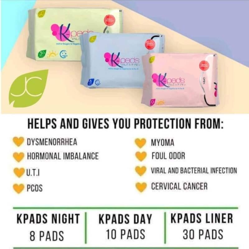 JC Premiere day and night pads with anion strip