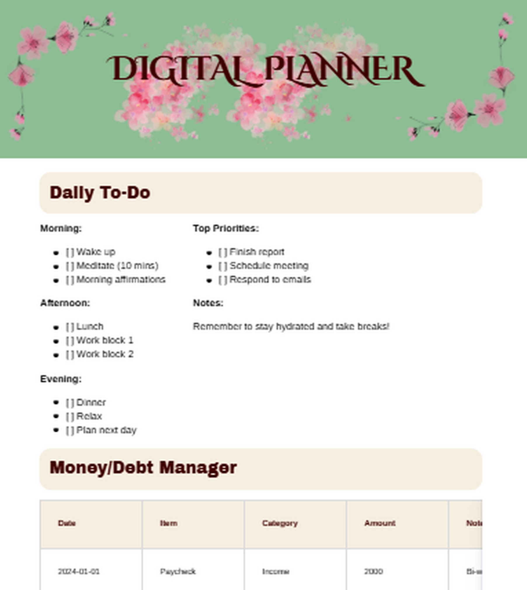 Digital Planner - Payhip