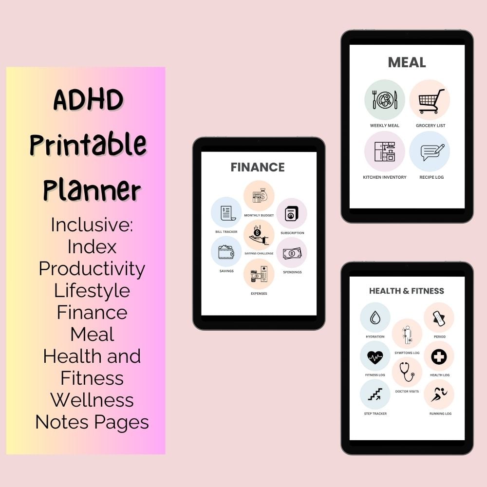 ADHD-friendly undated planner for productivity