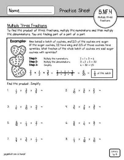5.NF.4 & 5.NF.6 Practice Sheets: Multiply Fractions 5.NF.4 & 5.NF.6 Practice Sheets: Multiply Fractions