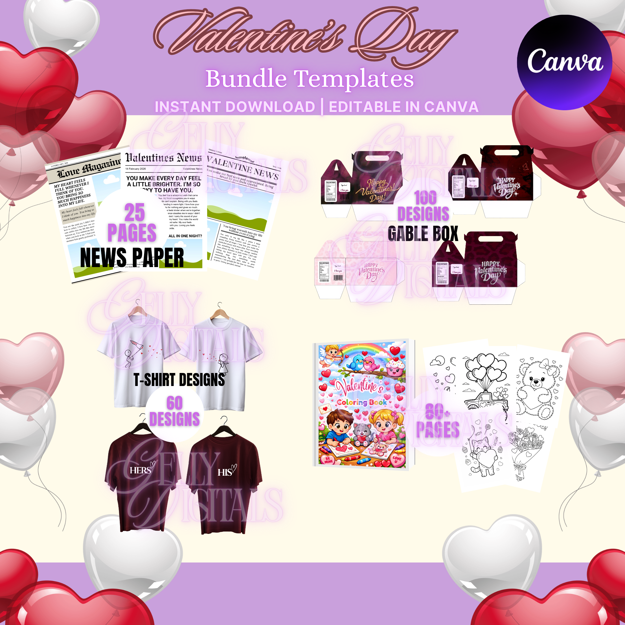 Valentine's Bundle Templates ll - Payhip