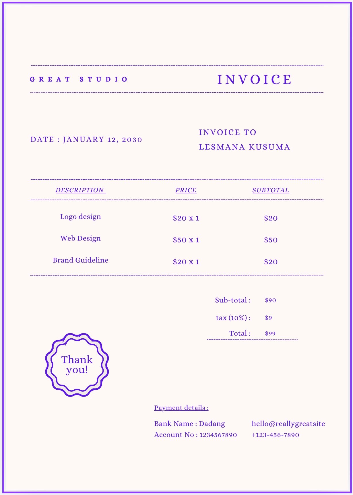 Looking for a clean, professional invoice template that’s easy to edit?  This editable Canva Invoice Template is perfect for freelancers, small business owners, digital sellers, and service providers who want a polished, minimal look.