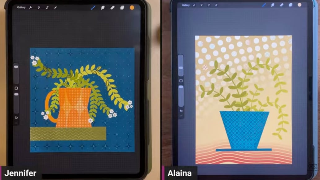Jennifer Nichols Alaina Jensen creative live hangout on YouTube Midcentury Magic