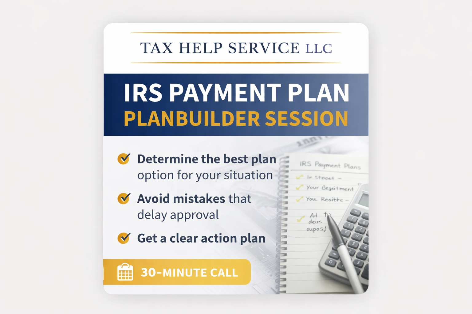 IRS Payment Plan PlanBuilder Session - Payhip