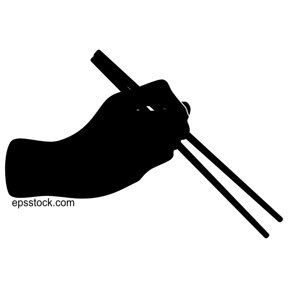 hand holding chopsticks