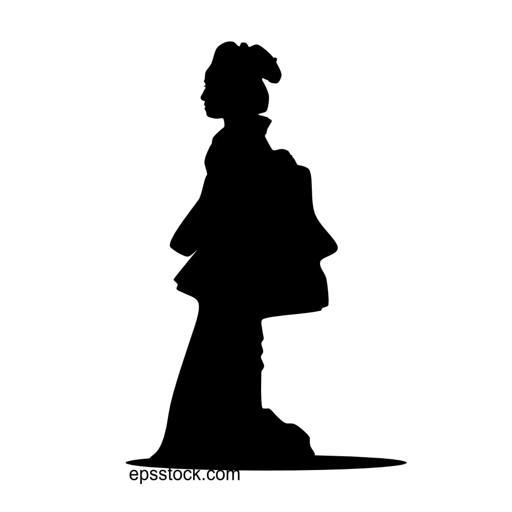 Japanese geisha with kimono