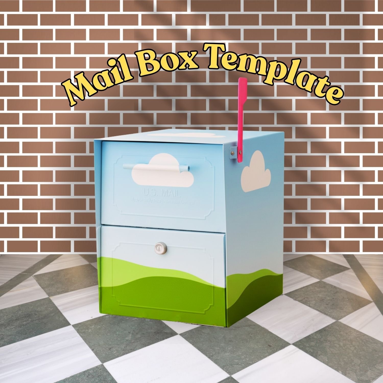 8.5 x 11 Editable Drag and Drop Canva Frames Suqare Mailbox Template ...