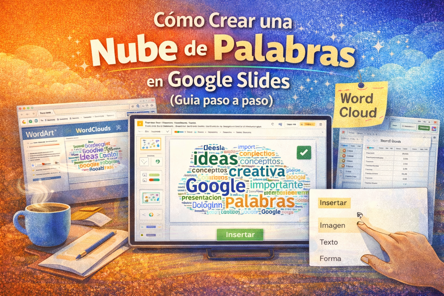Cómo crear una nube de palabras en Google Slides (Guía paso a paso)