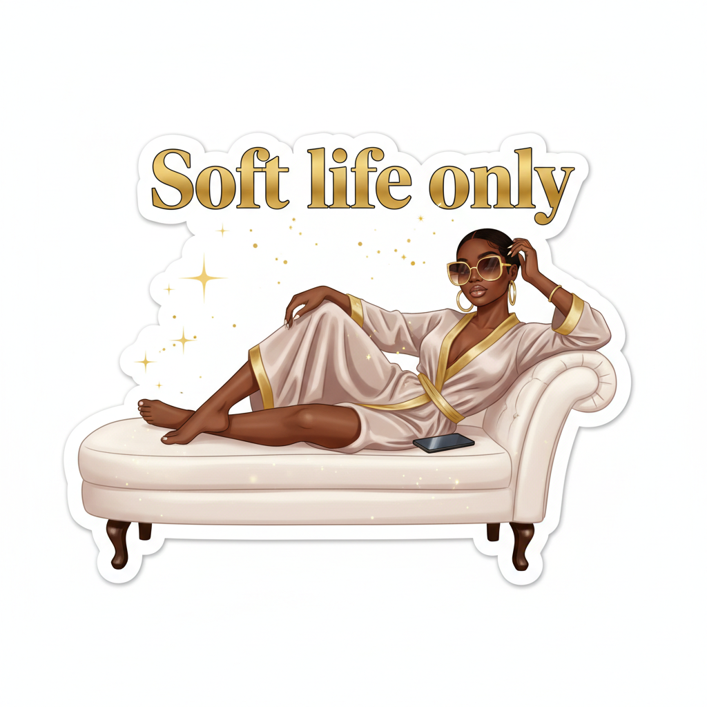 Soft Life Princess — “Soft life only”Sticker Pack - Payhip