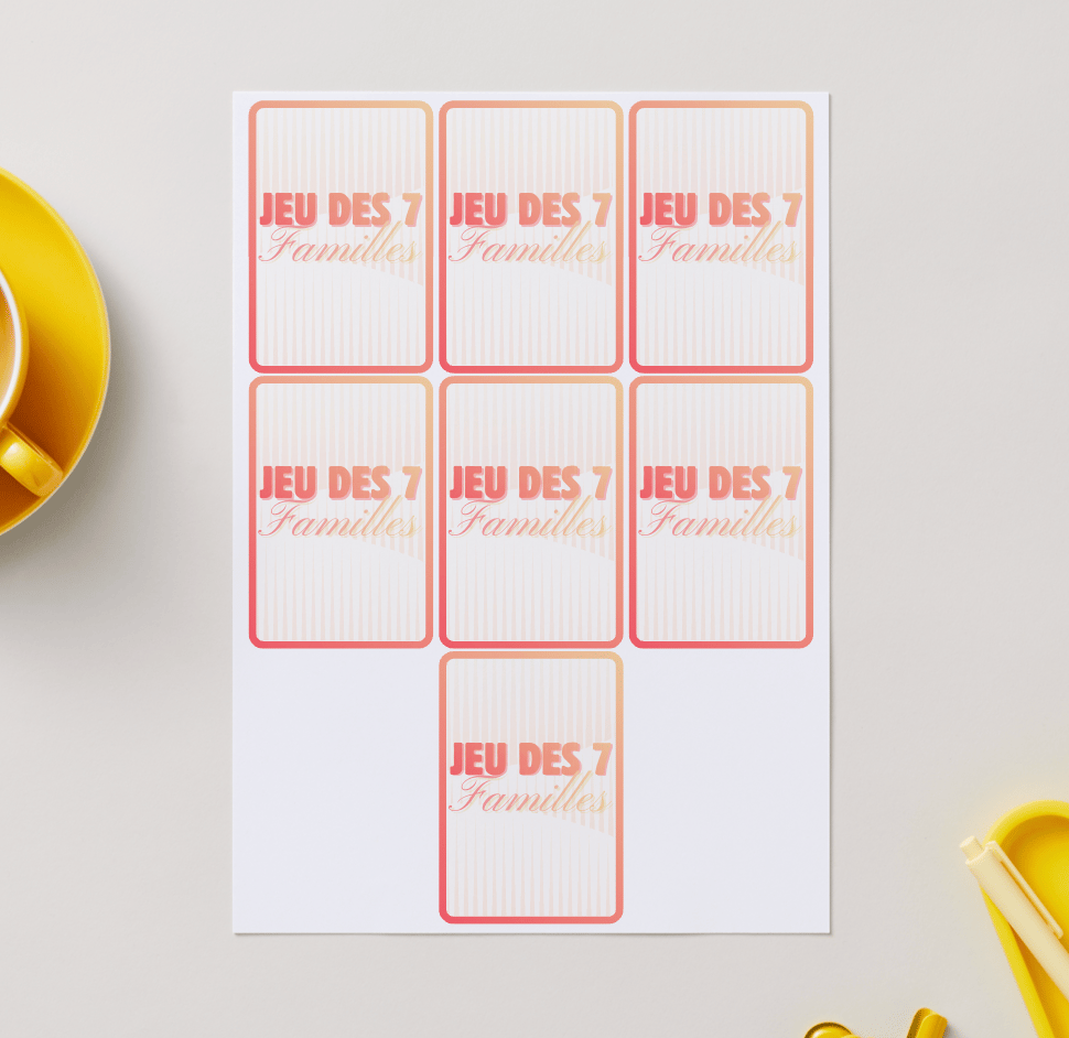 Verso des cartes du jeu des 7 familles