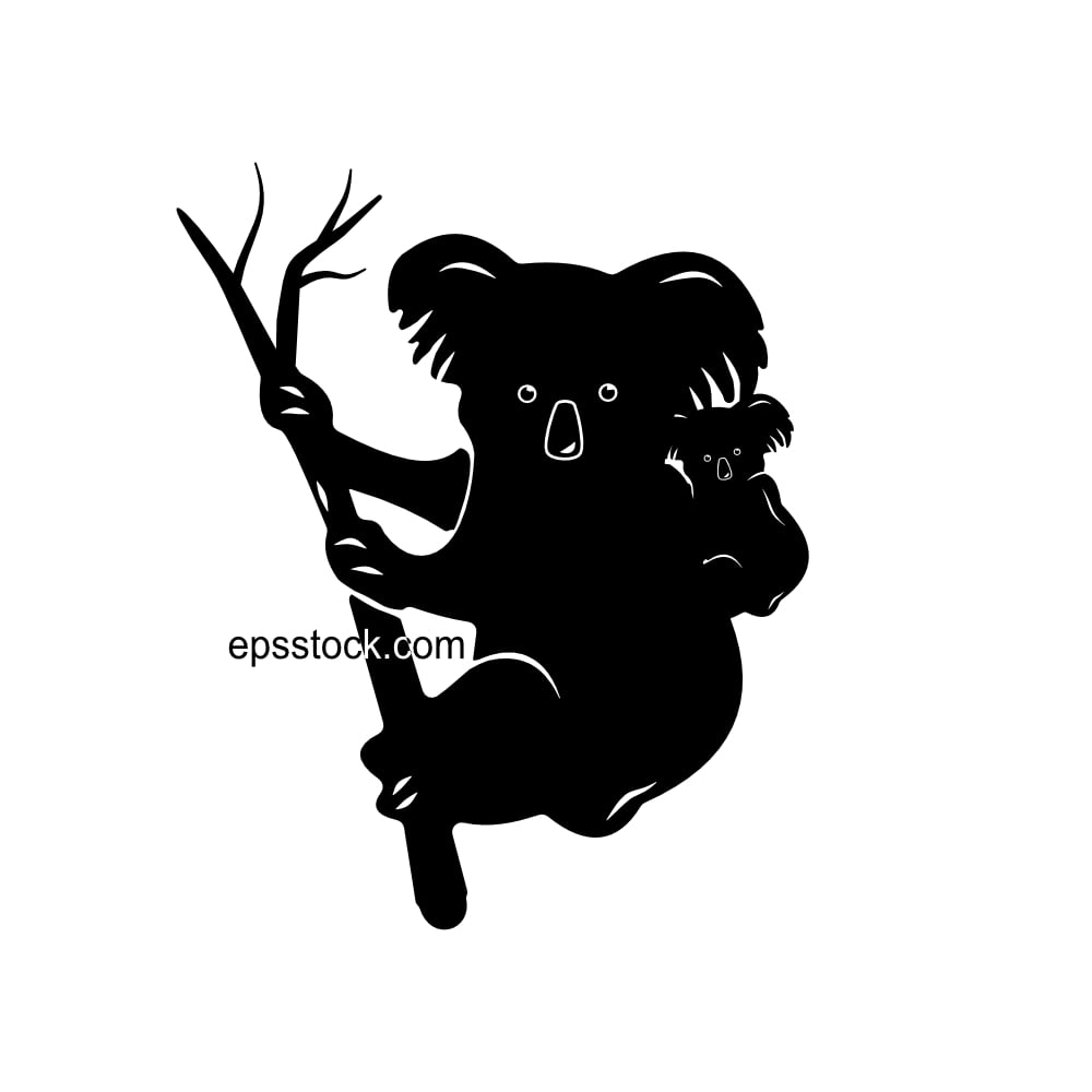 koala bear with baby