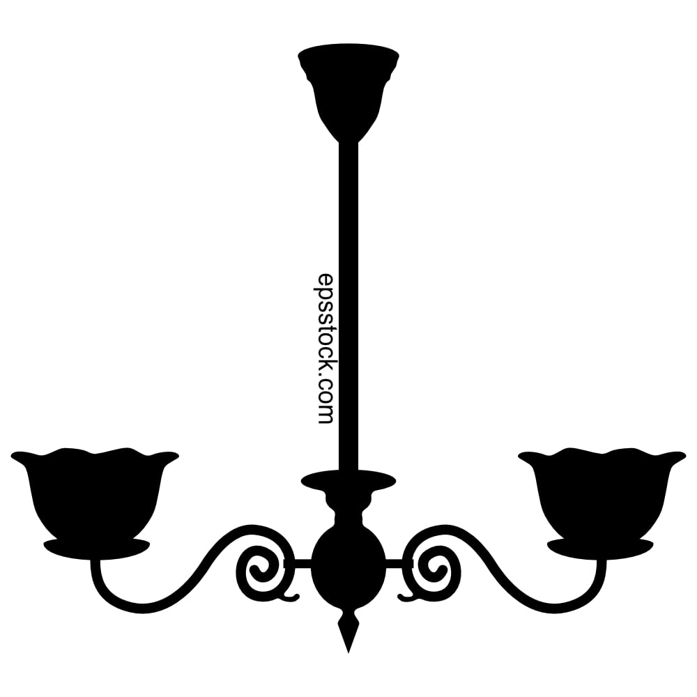 Two-armed chandelier