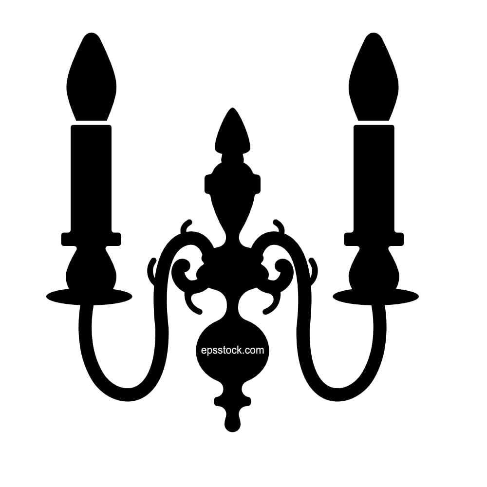 Copper Wall Chandelier With 2 Lamps