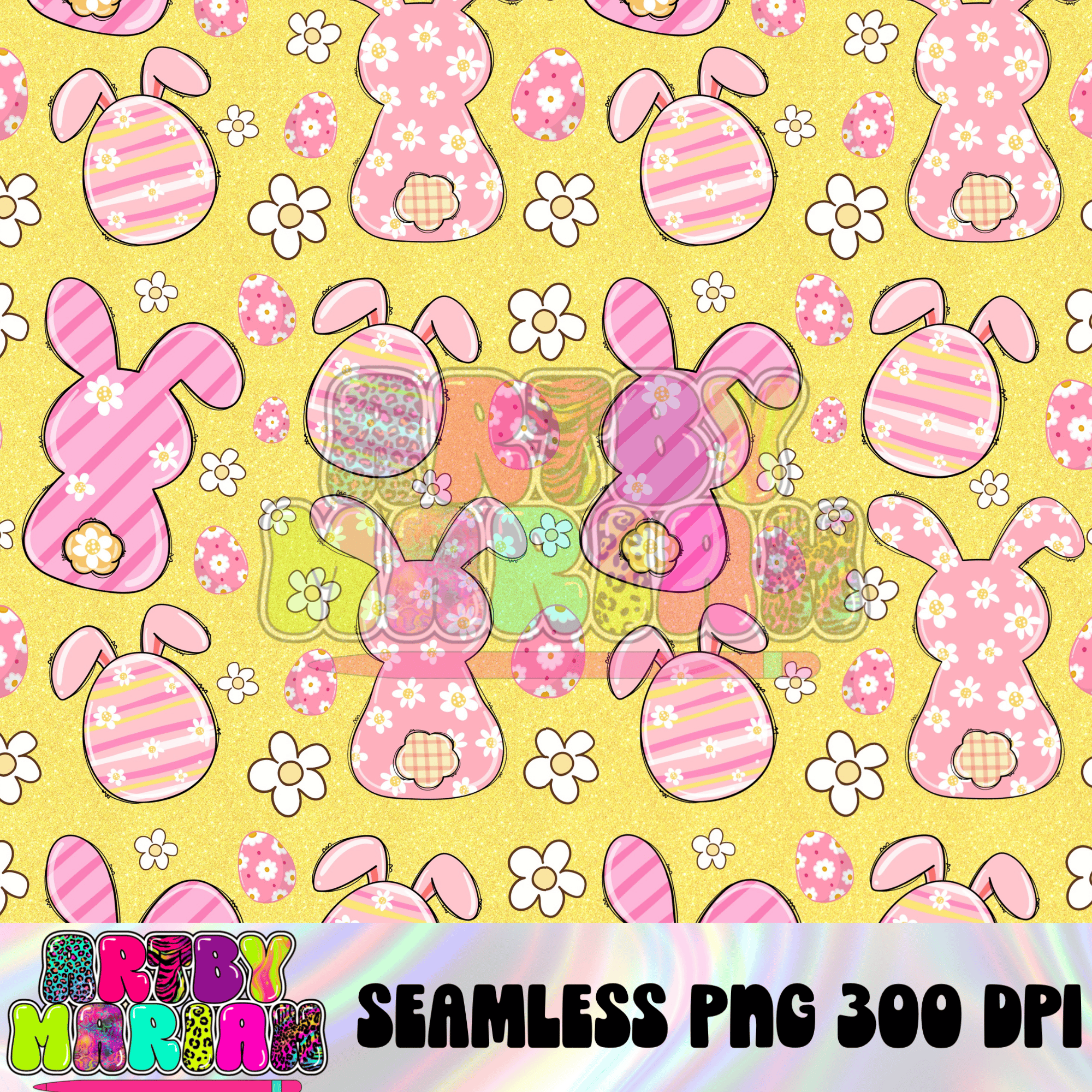 Easter Pink Bunny Seamless - Payhip