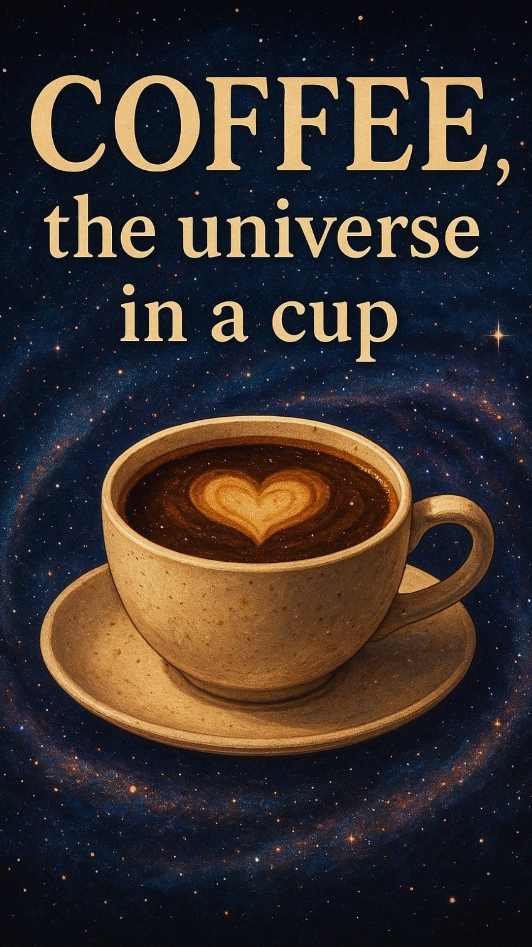 Coffee Galaxy Wallpaper - Cozy Aesthetic Space Background