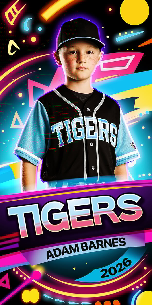 Flashback, Retro, 80s, Photoshop Template, Digital Background, Sports Design, Banner, Poster, Teams, Schools, Photo Day, Media Day, Epic, Modern, Cool, Edgy