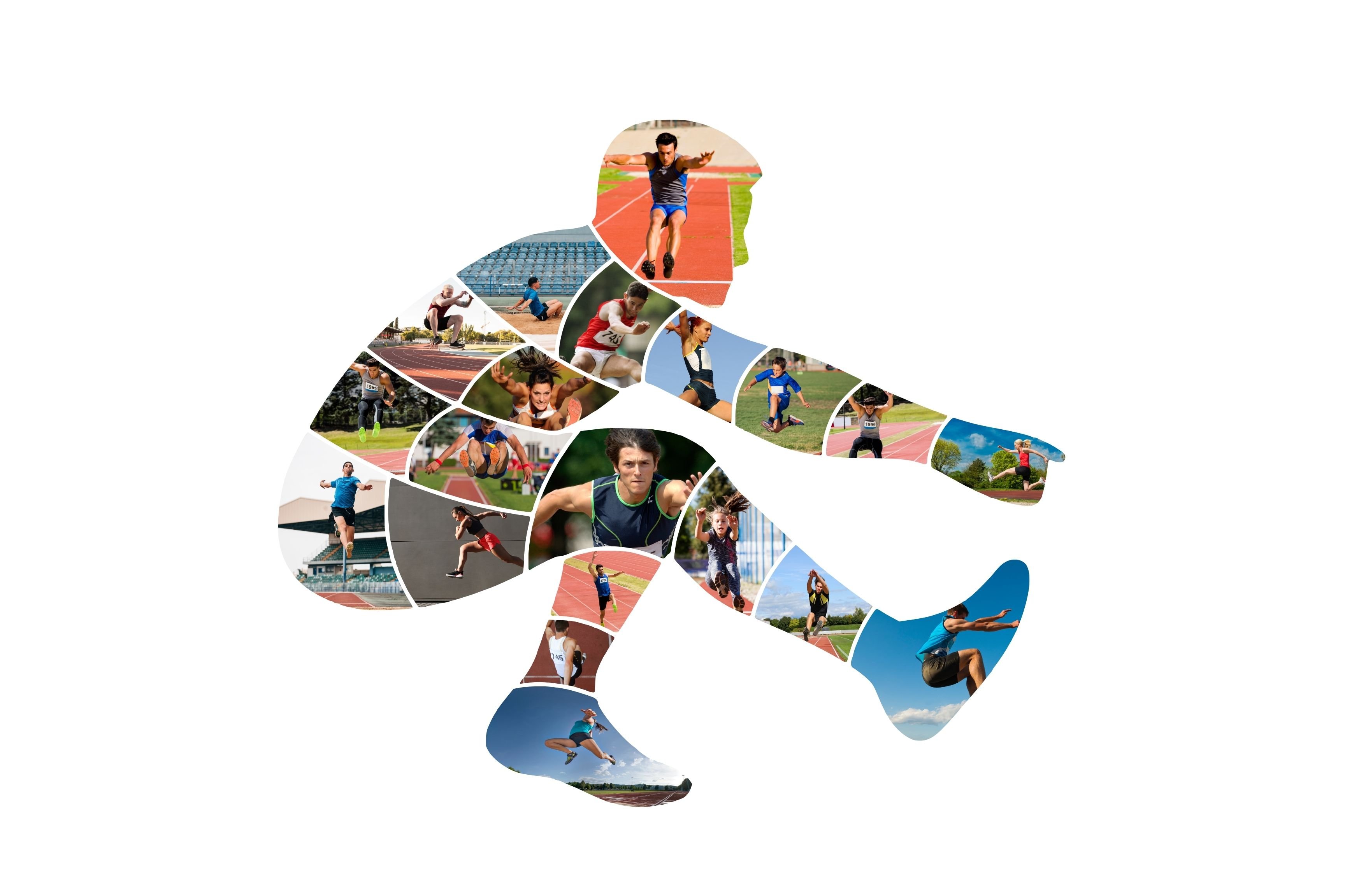 Long jump athlete style 2 Editable Photo Collage Template – Instant ...