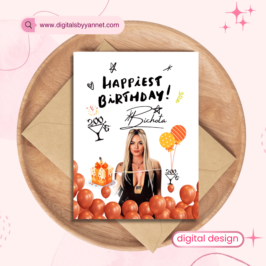 fun millennial spanish birthday theme card