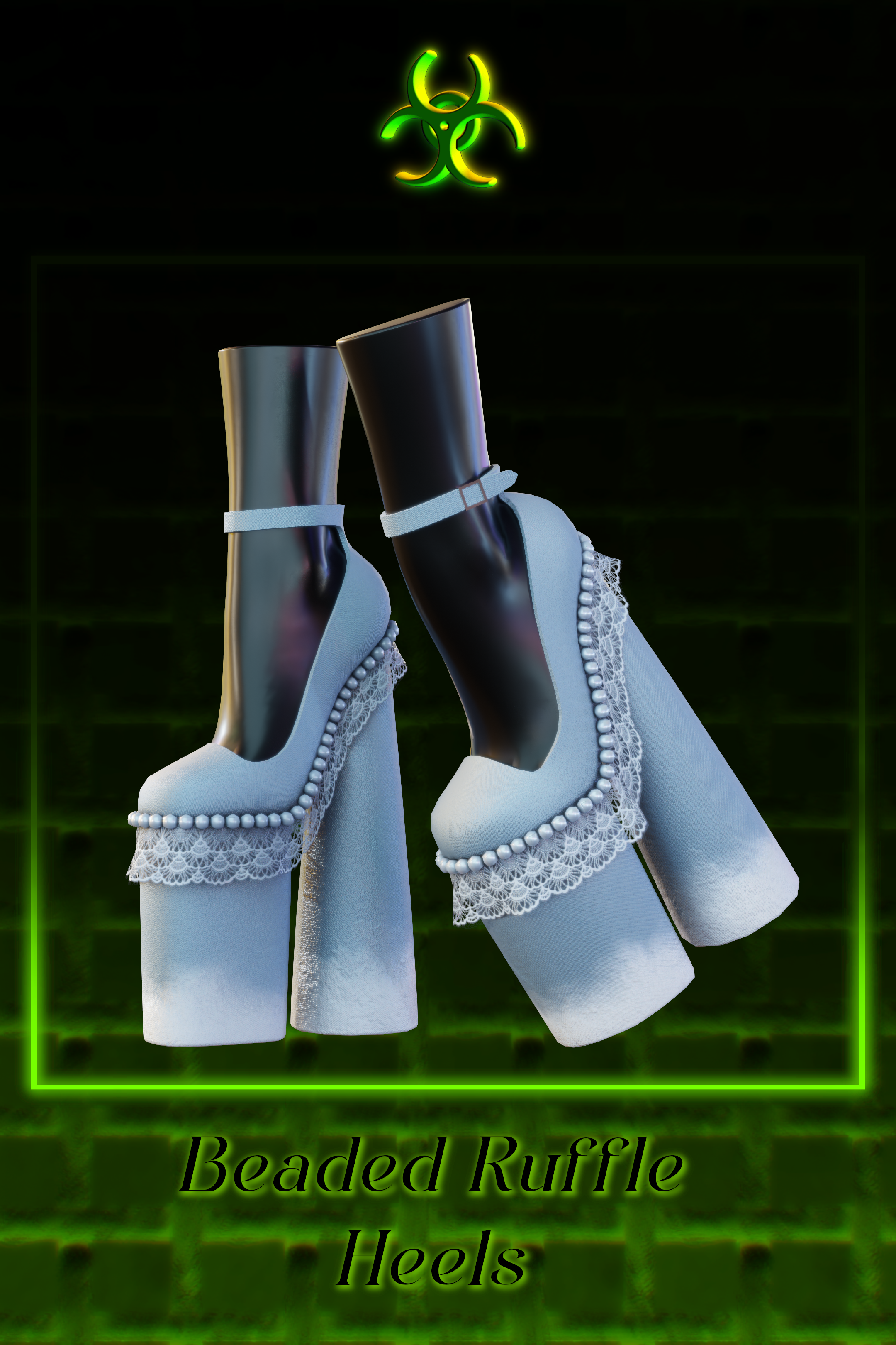 {W.2} Beaded Ruffle Heels - Payhip
