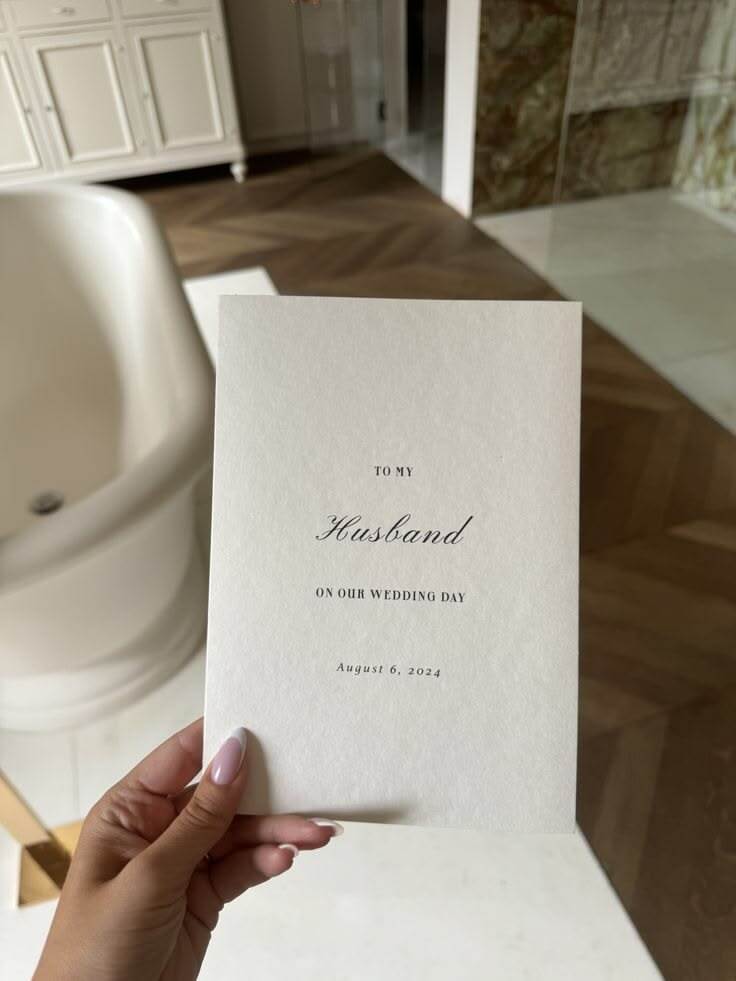Elegant "To My Husband" Wedding Day Letter Template