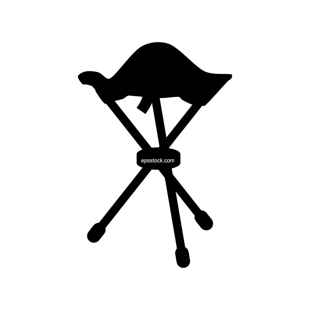 Three-legged tourist portable chair