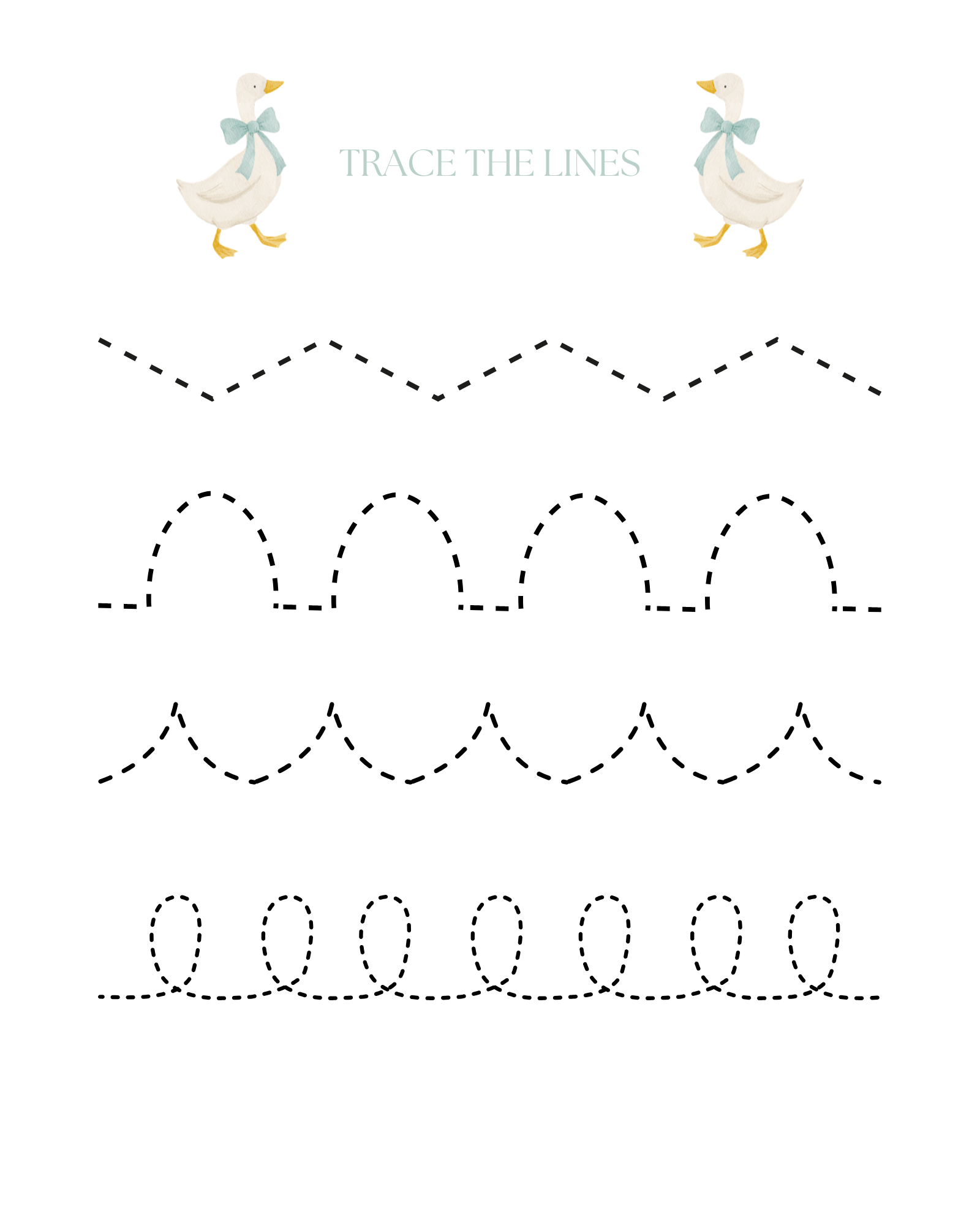 Silly Goose Tracing Worksheets PDF – Fun Learning for Little Beginners ...