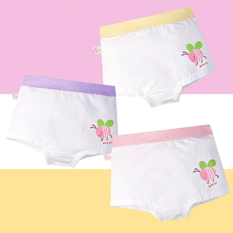 Kids cotton underwear with comfortable skin-friendly cartoon design