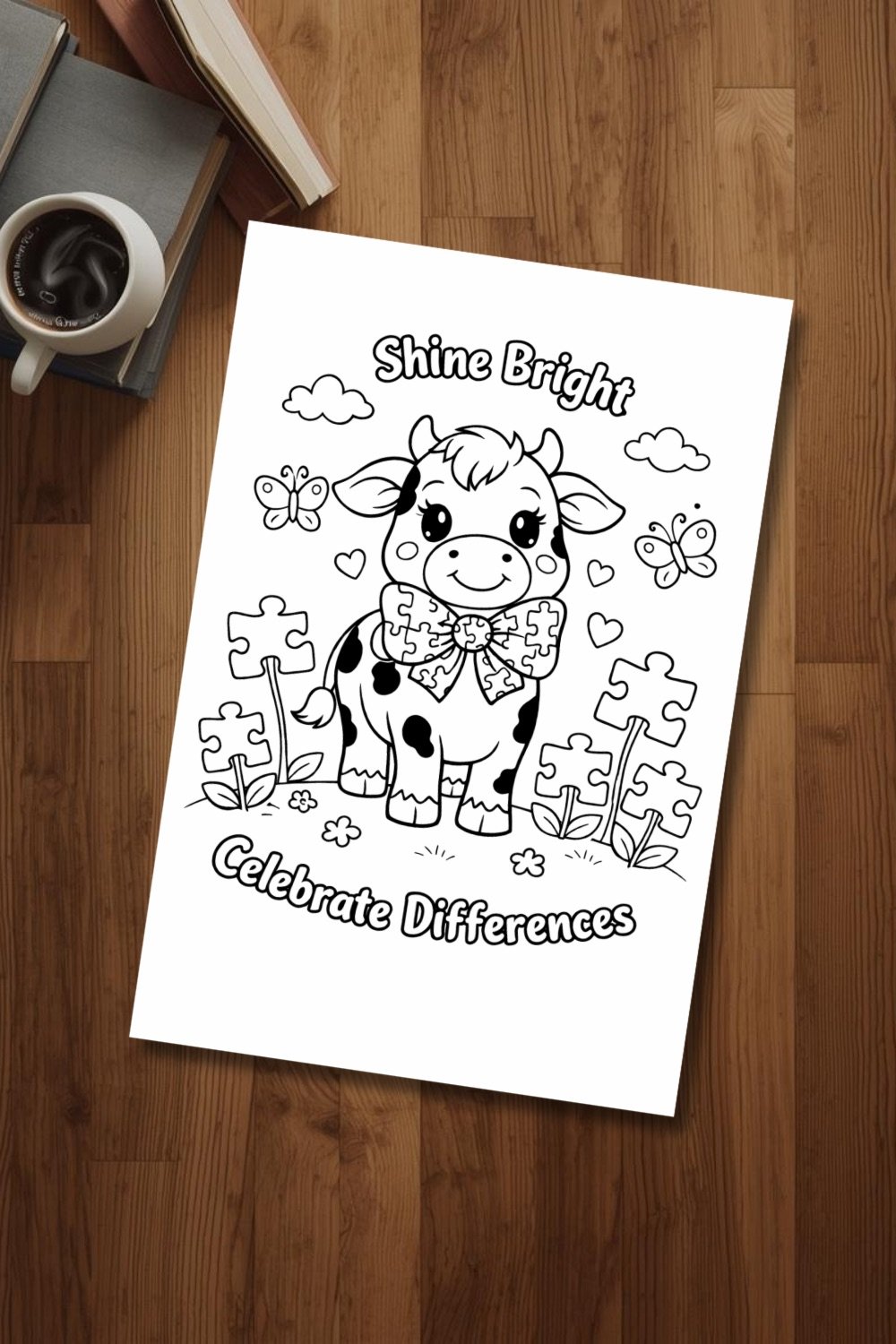 Autism awareness coloring page