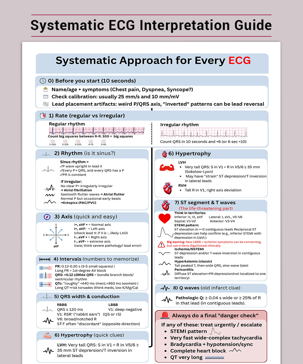 ECG Interpretation Guide for Nurses | Step-by-Step Systematic Approach ...