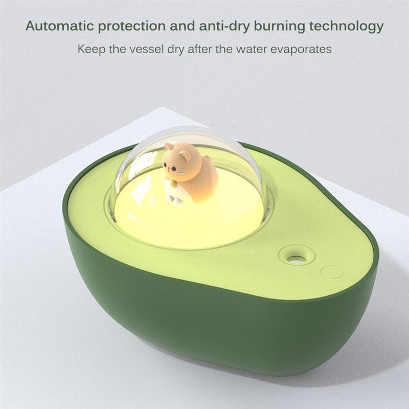 Portable mist humidifier with night light for desk and travel use