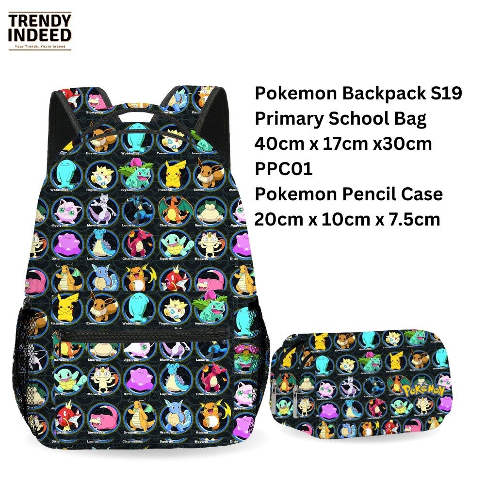 Adventure-inspired kids backpack and pencil case set with A4 capacity