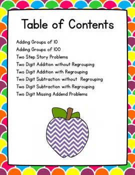 Math Story Problem Task Cards for Second Graders