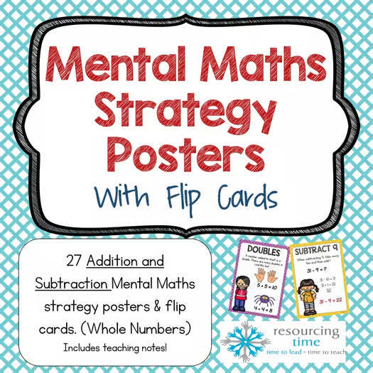 Mental Math Strategy Posters + Flip Cards (Addition and Subtraction)