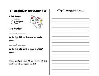 Open-Ended Math: Multiplication and Division (Common Core Grades 4-6)