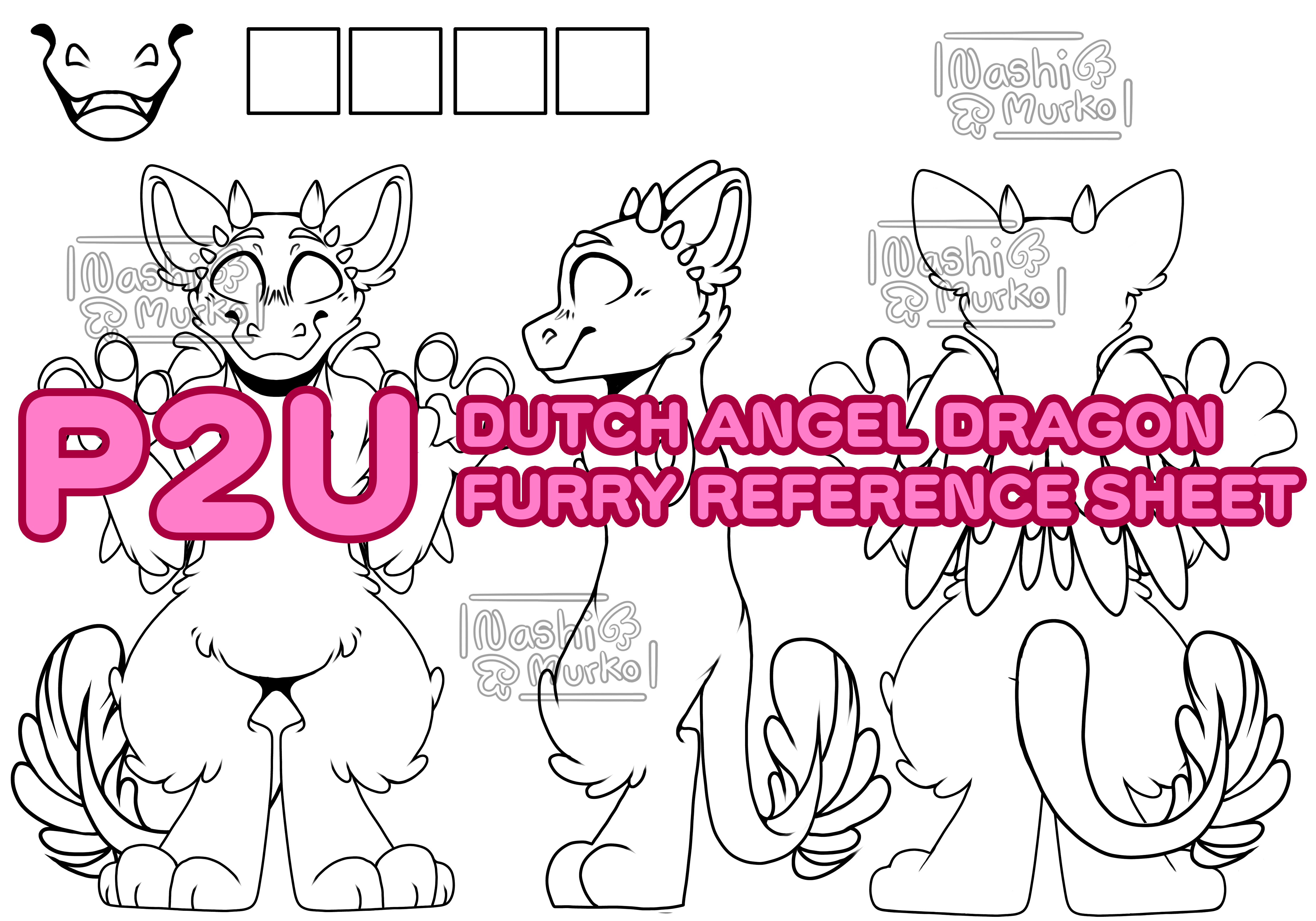 Dutch Angel Dragon 3 Sided Fursona Base - Payhip