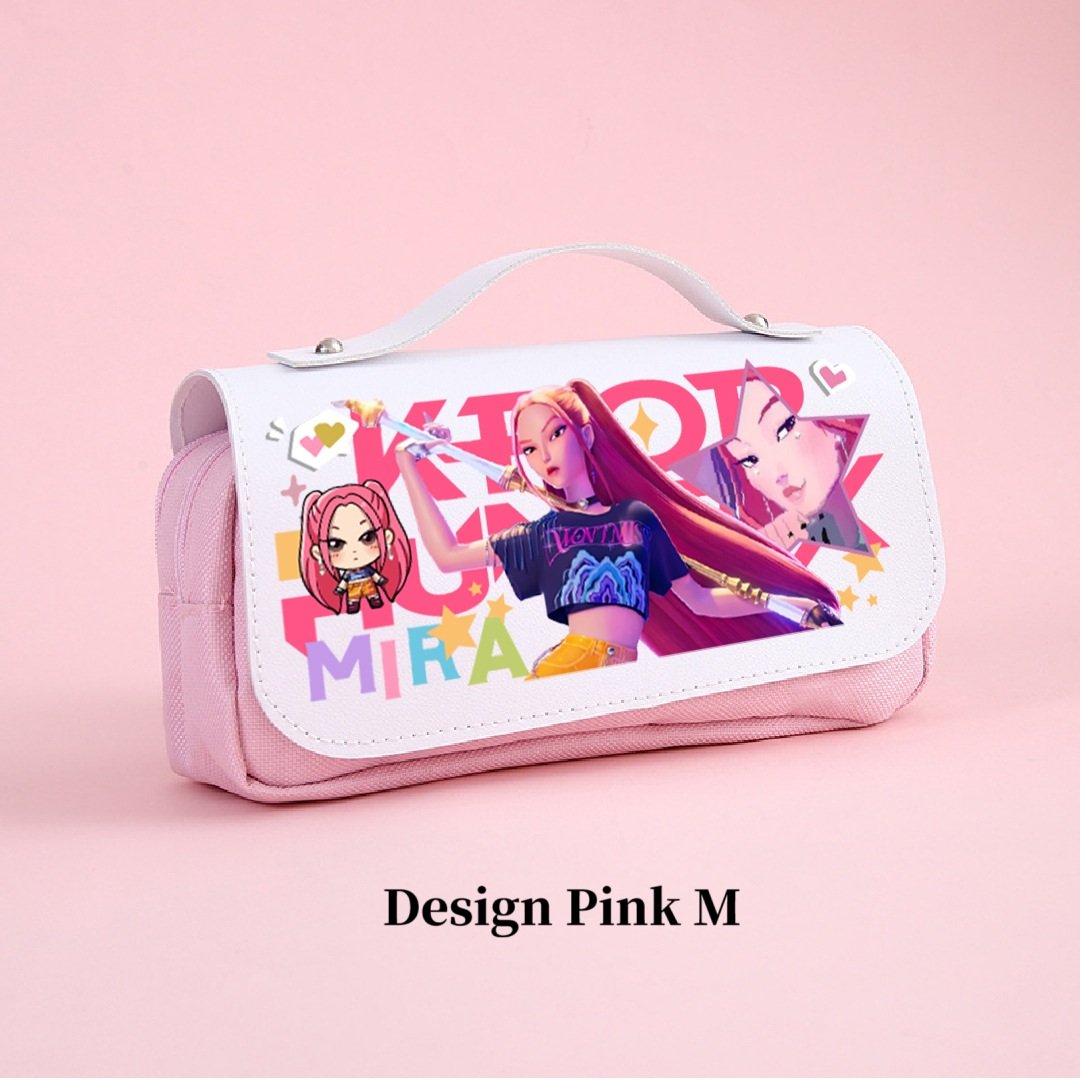 Demon hunter theme pencil pouch for school use