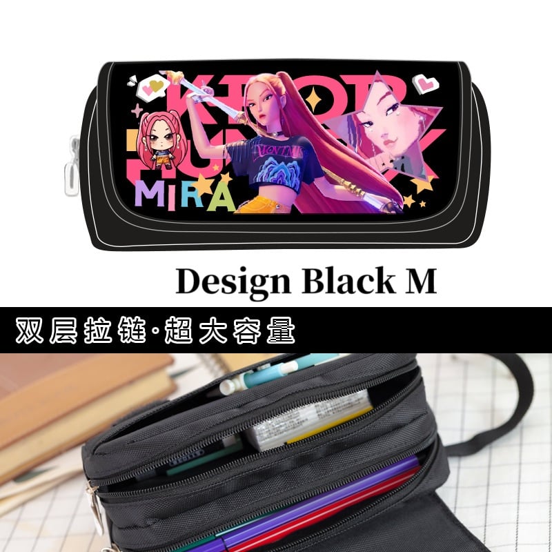 Anime character style pencil case for boys and girls