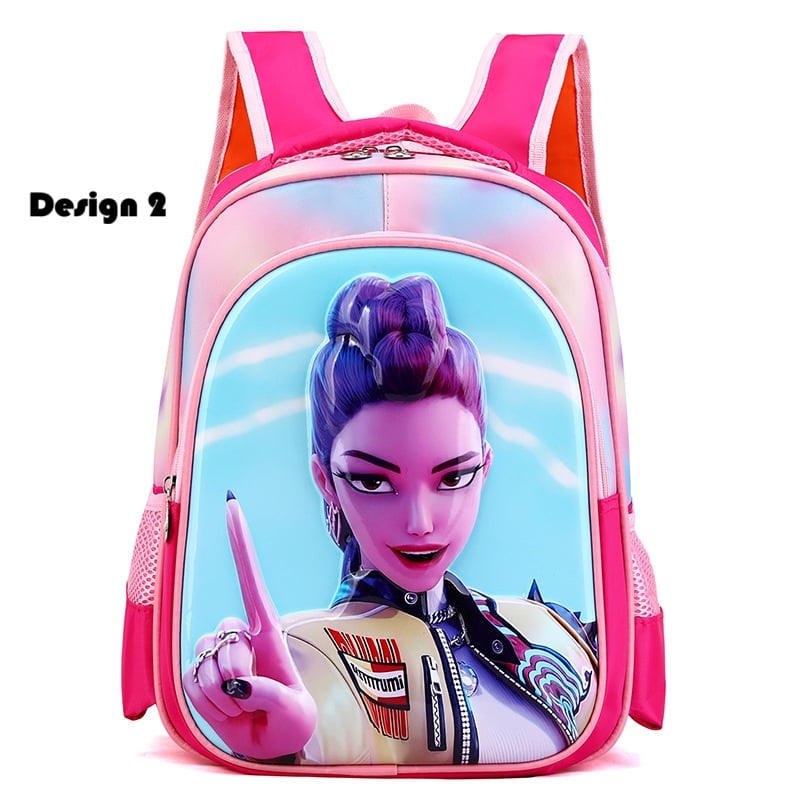 3D cartoon hard shell kids backpack lightweight and breathable